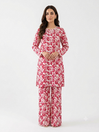 Printed Red Pure Lawn Shalwar Kameez – Premium Summer Lawn Suit