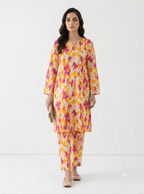Printed Orange Pure Lawn Shalwar Kameez – Premium Summer Lawn Suit